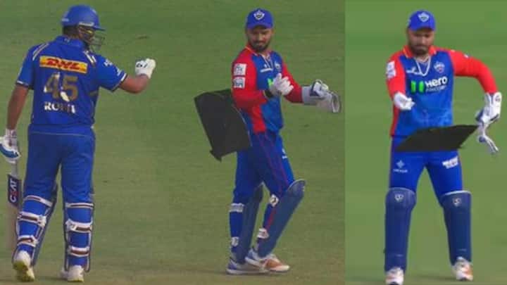 watch rishabh pant flying kite midway during dc vs mi ipl 2024 match video goes viral Watch: पंत ने लिए मजे, बीच मैच में उड़ाने लगे पतंग; देखिए वायरल वीडियो