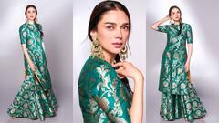 एक बार फिर लौटा ब्रोकेड शरारा सूट का फैशन!