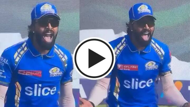 Watch Hardik Pandya loses cool as Mumbai Indians bowlers fail to stop fiery Jake Fraser-McGurk VIDEO : हार्दिक पांड्याचा पारा चढला, भरमैदानात गोलंदाजावर चवताळला 