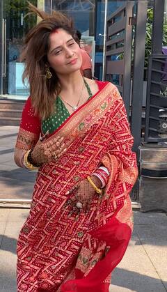 लाल साड़ी, हाथों में चूड़ा और मांग में सिंदूर... शादी के बाद पहली बार पति दीपक संग यूं स्पॉट हुईं नई नवेली दुल्हन आरती सिंह