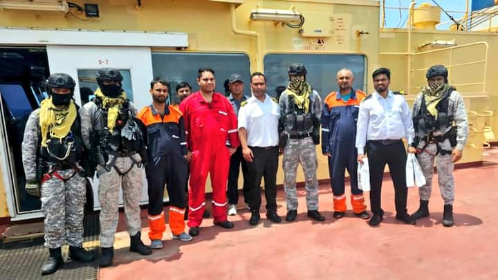 Indian Navy INS Kochi Responds To Houthi Attack On MV Andromeda Star Oil Tanker In Red Sea Evacuates 30 Crew Including 22 Indians INS Kochi Responds To Houthi Attack On Oil Tanker In Red Sea, Crew Including 22 Indians Safe