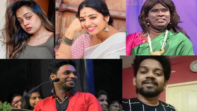 Cooku wih Comali season 5 know about the new comalis Cooku with Comali 5: செல்லம்மா அன்ஷிதா முதல் நாஞ்சில் விஜயன் வரை: குக்கு வித் கோமாளியில் இணைந்த 5 புது கோமாளிகள்!