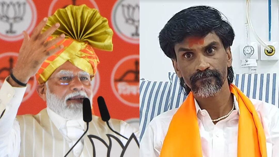 Manoj Jarange Patil Slams Mahyuti over Prime Minister Narendra Modi coming to Maharashtra for Lok Sabha election 2024 campaign Maharashtra Politics Marathi News Manoj Jarange : मोदींना प्रत्येक टप्प्यात महाराष्ट्रात यावं लागतंय, हाच मराठा समाजाचा विजय; मनोज जरांगे पाटलांनी महायुतीला डिवचलं