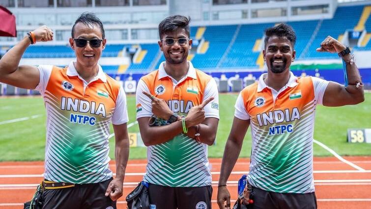 Archery World Cup 2024: India Stun Olympic Champion Korea To Bag Historic Gold After 14 Years Archery World Cup 2024 India Stun Olympic Champion Korea To Bag Historic Gold 14 years Dhiraj Bommadevara Tarundeep Rai Pravin Jadhav Archery World Cup 2024: India Stun Olympic Champion Korea To Bag Historic Gold After 14 Years