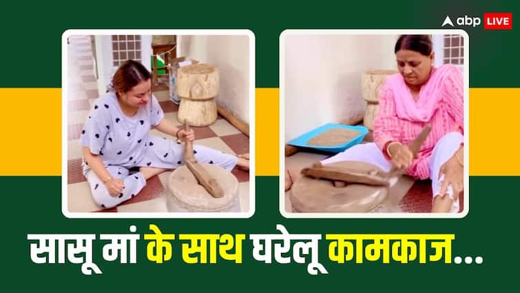 Bihar Patna RJD Leader Tejashwi Yadav wife Rajshree Yadav shared a video of her running grinder with Rabri Devi VIDEO: राबड़ी देवी ने बहू राजश्री यादव को सिखाया चक्की चलाना, सासू मां के साथ काम करते खुश दिखीं तेजस्वी की पत्नी