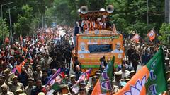 IN Pics: राजनाथ सिंह ने लखनऊ सीट से किया नामांकन, सीएम योगी-धामी रहे मौजूद, रोड शो में उमड़ा जनसैलाब