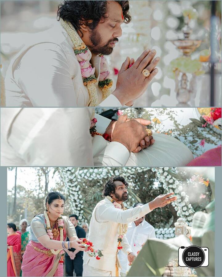 Kannada actor Dhruva Sarja hosted a naming ceremony for his son earlier this year, however, only recently unseen pictures from the ceremony have begun doing the rounds on social media.