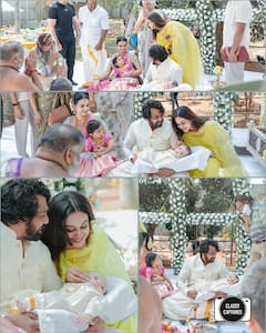 Sanjay Dutt At Kannada Actor Dhruva Sarja’s Son Naming Ceremony; See INSIDE Pics