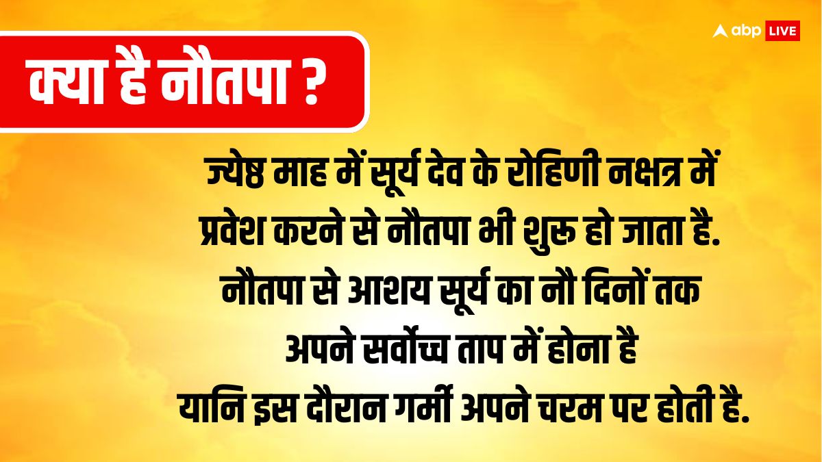 Nautapa 2024 Date: नौतपा 2024 में कब से शुरू होगा ? पड़ेगी भीषण गर्मी, जानें 9 दिन तक क्या करें