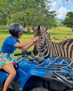 Jasmine Bhasin Poses With Lion, Does Ziplining At Mauritius Wildlife Park - See Pics