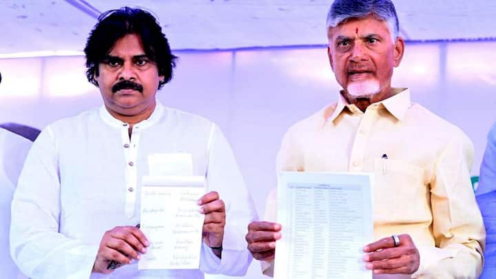 NDA Releases Manifesto For Andhra Assembly Polls Promises 1500 Pension Women BJP Chandrababu Naidu NDA Manifesto For Andhra Assembly Polls Promises Rs 1,500 Pension For Women, Rs 3,000 Aid For Jobless