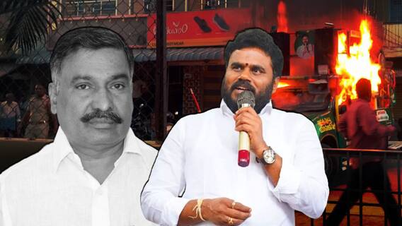 Campaign Vehicle Fire at Sadum PS | పుంగనూరులో ఉద్రిక్త పరిస్థితులు..ప్రచార రథానికి నిప్పు