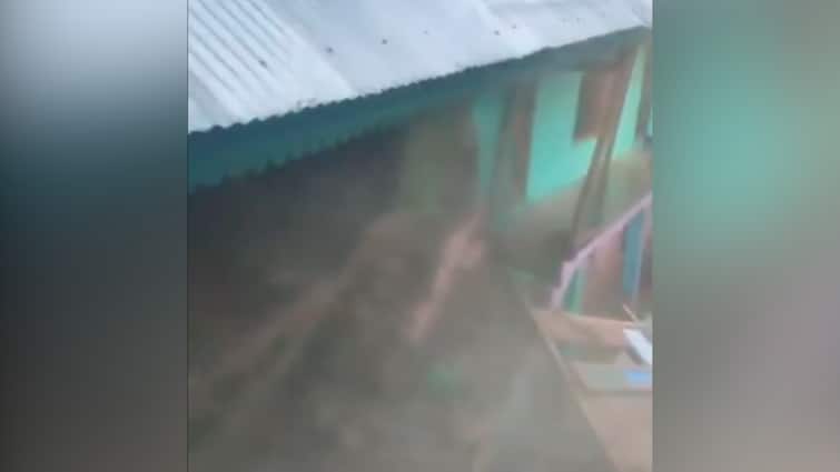Jammu Kashmir Landslide Damages Houses In Poonch Amid Incessant Rainfall Landslide Damages Houses In Poonch As Incessant Rainfall Batters Kashmir: Watch