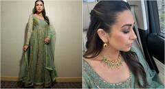 Karisma Kapoor: करिश्मा कपूर का मिंट ग्रीन अनारकली सूट दे रहा है परफेक्ट समर वाइब, देखें पिक्स