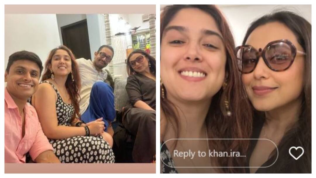 Rani Mukerji Meets Aamir Khan, Poses With Ira Khan, Nupur Shikhare. See Pics Rani Mukerji Meets Aamir Khan, Poses With Ira Khan, Nupur Shikhare. See Pics