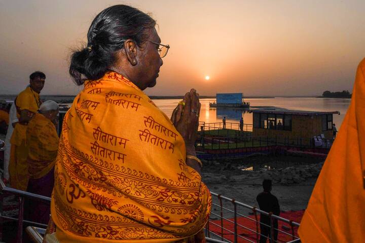 She also offered prayers at Kuber Tila in Ayodhya. (Source: PTI)