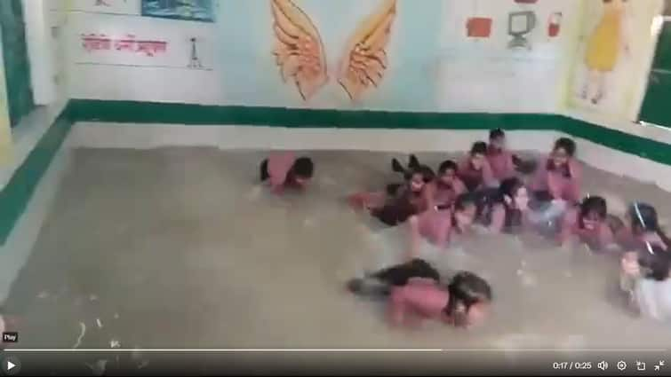 UP Classroom Turned Swimming Pool Heatwave Kannauj School Temperature Rise Viral Video: UP School Turns Classroom Into Swimming Pool 'To Beat Heat Wave, Maintain Attendance'