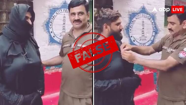 Fact Check Police Officer Catching Man Wearing Burqa To Cast Vote in 2024 Lok Sabha Election Viral Video Fact Check: चुनाव में 'वोट जिहाद' का दावा, बुर्का पहनकर वोट डालने आए शख्स को पुलिस ने पकड़ा? जानिए क्या है सच्चाई