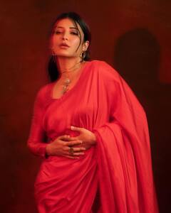 Shruti Haasan Makes The Vibe 'Red' In A Saree, PICS