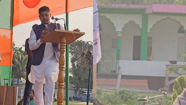 Viral Video BJPs Leader Pauses Election Speech During Namaz At Mosque Viral Video: ప్రచారం చేస్తుండగా మసీదులో నమాజ్, స్పీచ్ ఆపేసిన బీజేపీ నేత - వీడియో వైరల్