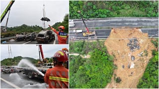 China Highway Collapse Kills 36 Amid Floods In Guangdong Province