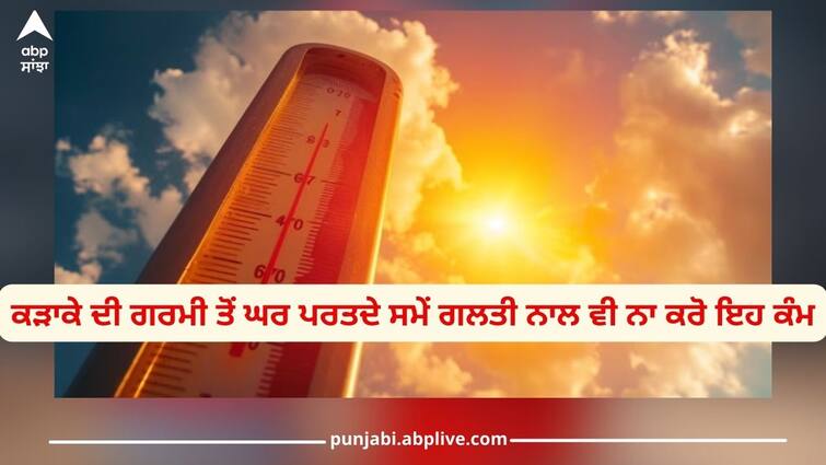 take precaution during heatwave to avoid these things after returning home from sun health news Summer Health Tips: ਕੜਾਕੇ ਦੀ ਗਰਮੀ ਤੋਂ ਘਰ ਪਰਤਦੇ ਸਮੇਂ ਗਲਤੀ ਨਾਲ ਵੀ ਨਾ ਕਰੋ ਇਹ ਕੰਮ, ਵਿਗੜ ਸਕਦੀ ਸਿਹਤ