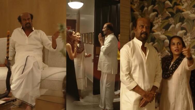 rajinikanth daughter aishwarya rajinikanth buys a new home House warming Aishwarya Rajinikanth : மகள் வீட்டில் கெத்தாக ரஜினி.. புது வீடு வாங்கிய  ஐஸ்வர்யா ரஜினி.. வைரலாகும் வீடியோ