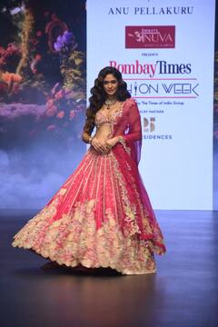 Mrunal Thakur Turns Show Stopper In A Pink Lehenga - See Pics