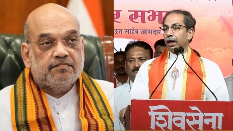 Uddhav Thackeray on Amit Shah said talk about Savarkar, Uddhav Thackeray said your political father supported British Maharashtra Politics Marathi News Uddhav Thackeray on Amit Shah : अमित शाह म्हणाले सावरकरांवर बोला, उद्धव ठाकरे म्हणाले तुमच्या राजकीय बापाने इंग्रजांना पाठिंबा...