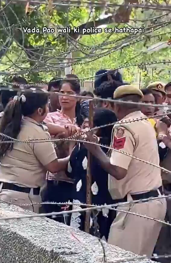 अब दिल्ली पुलिस से भिड़ी वड़ा पाव गर्ल