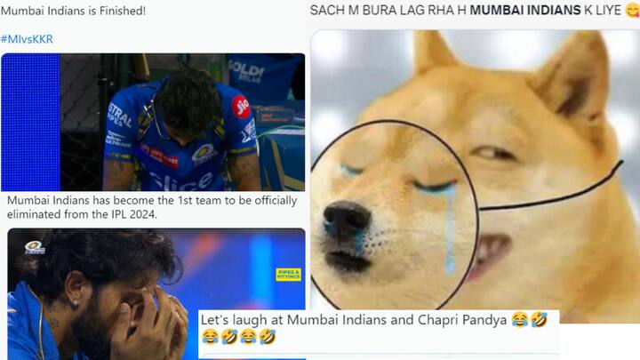 Mumbai Indians out of IPL 2024 playoffs Netizens criticize Hardik pandya got troll funny memes go viral on social media marathi news IPL 2024 : मुंबई प्लेऑफआधीच बाहेर! नेटकऱ्यांची हार्दिकवर टीकेची झोड, भन्नाट मीम्स व्हायरल