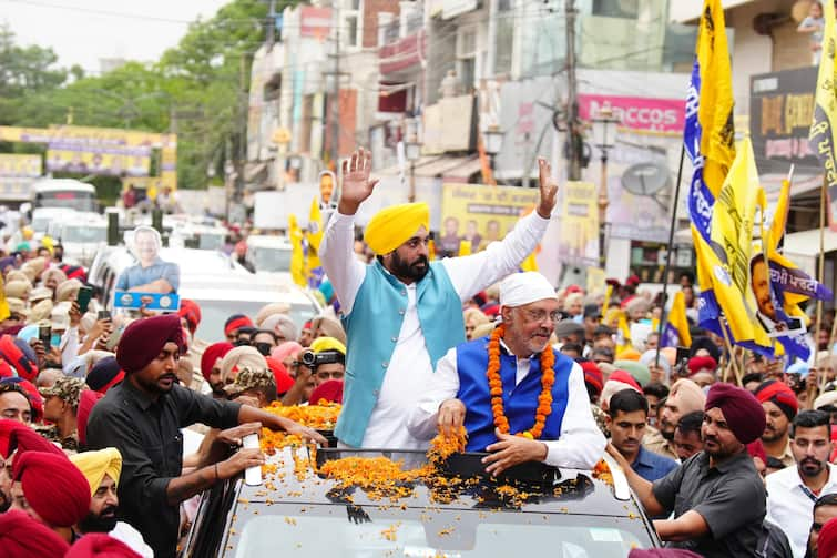 Mann  mega road show in Patiala  campaigned for Dr Balbir  said Punjab banega hero es baar 13-0 Lok Sabha Electoin:  ਪਟਿਆਲੇ ਵਿੱਚ ਗਰਜੇ ਭਗਵੰਤ ਮਾਨ- 'ਆਪ'  ਦੇ ਇਨਕਲਾਬੀ ਨਾਅਰੇ ਮਹਿਲਾਂ ਦੀਆਂ ਕੰਧਾਂ ਹਿਲਾ ਦੇਣਗੇ