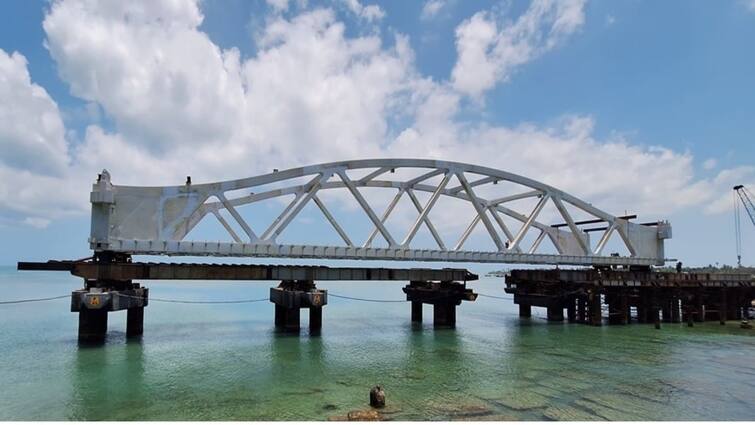 New Pamban Bridge work to complete ork may be completed by the end of this year - TNN Pamban Bridge: புதிய பாம்பன் பாலப் பணிகள் எப்போது முடியும்? ; பயன்பாட்டுக்கு எப்போது வரும்? - முழு தகவல் இதோ