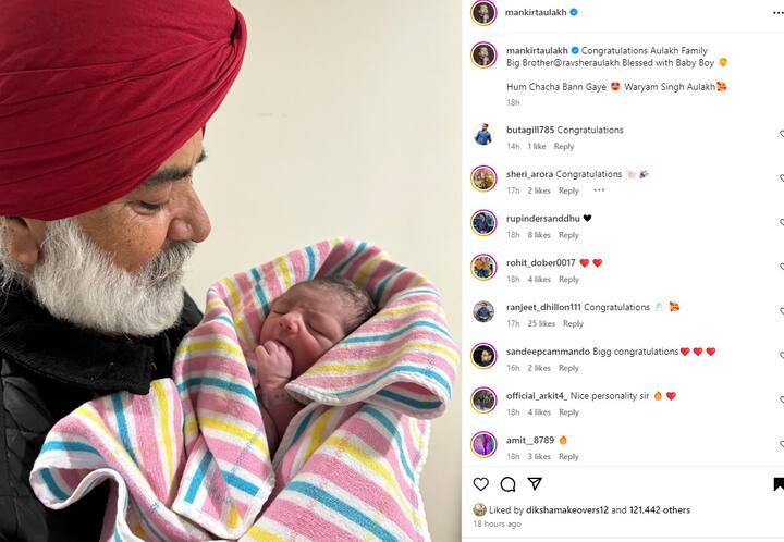 ਦੱਸ ਦੇਈਏ ਕਿ ਮਨਕੀਰਤ ਦੀ ਇਸ ਪੋਸਟ ਉੱਪਰ ਪ੍ਰਸ਼ੰਸਕਾਂ ਵੱਲੋਂ ਵੀ ਲਗਾਤਾਰ ਕਮੈਂਟ ਕਰ ਵਧਾਈ ਦਿੱਤੀ ਜਾ ਰਹੀ ਹੈ। ਉਨ੍ਹਾਂ ਵੱਲੋਂ ਲਗਾਤਾਰ ਹਾਰਟ ਇਮੋਜ਼ੀ ਸ਼ੇਅਰ ਕੀਤੇ ਦਾ ਰਹੇ ਹਨ।