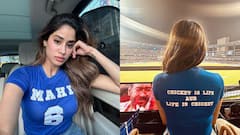 Janhvi Kapoor Photos : தோனி ரசிகையாக மாறிய ஸ்ரீதேவி மகள் ஜான்வி கபூர்!