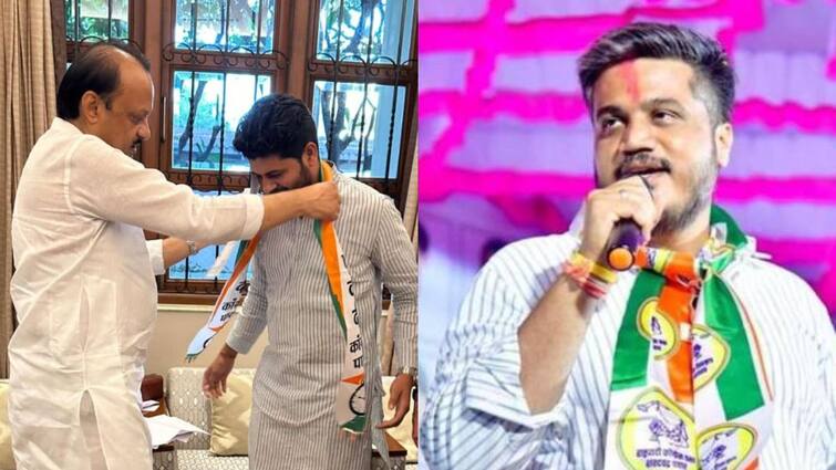 Rohit Pawar s supporter Akshay Shinde joins Ajit Pawar s NCP Ahmednagar Maharashtra Politics Marathi News Rohit Pawar : अजितकाकांचा पुतण्याला झटका, रोहित पवारांचा बालेकिल्ल्यातील कट्टर समर्थकच फोडला