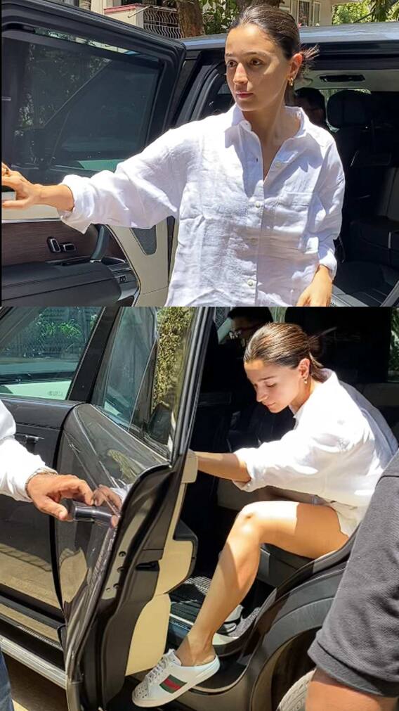 ऑल व्हाइट लुक में आलिया भट्ट ने लूटी सुर्खियां