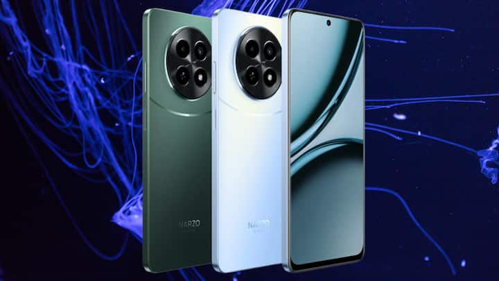 Realme Narzo 70x (Sale Price: Rs 11,999 | Down From MRP: Rs 16,999): The Realme Narzo 70x features a dual rear camera setup with a 50-megapixel + 2-megapixel configuration, accompanied by an 8-megapixel front camera for selfies. It offers options with 4GB or 6GB of RAM and up to 128GB of internal storage capacity. The smartphone boasts a 6.72-inch display with a resolution of 1080 x 2400 pixels, utilising an IPS LCD screen type. Its battery capacity stands at 5,000mAh with a non-removable design. (Image Source: Realme)