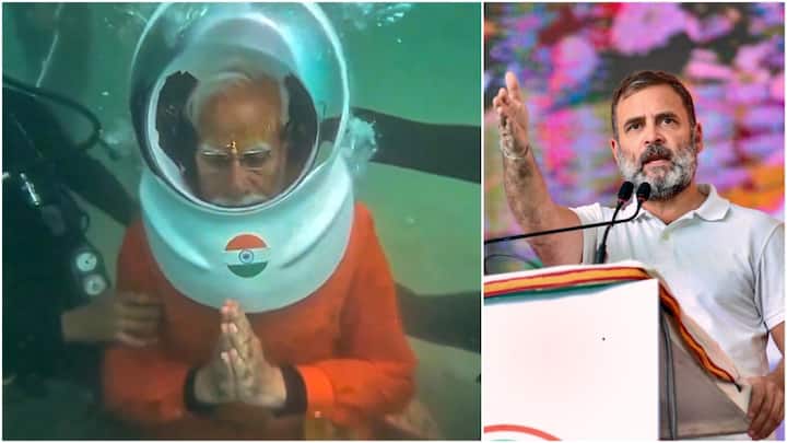 Rahul Gandhi Calls PM Modi Dwarka Underwater Dive Drama BJP Reacts video Rahul Gandhi Calls PM's Dwarka Underwater Dive 'Drama', BJP Reacts: WATCH
