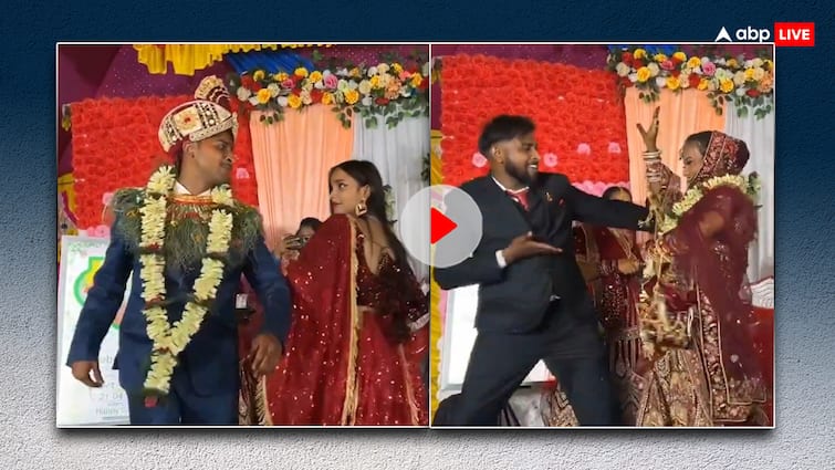 VIDEO of bride reaction to groom dance with sister-in-law in Chapra Bihar goes viral on social media Watch: साली संग डांस कर रहा था दूल्हा, दुल्हन भी किसी और के साथ हो गई 'सेट', छा गया VIDEO