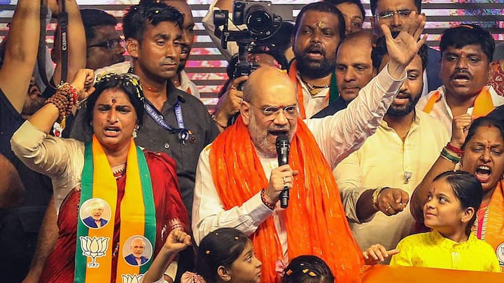 fir-filed-againts-amit-shah-model-code-of-conduct-violation-telangana-hyderabad-police-madhavi-latha FIR Against Amit Shah, Madhavi Latha On Congress Plaint Over 'Involving Minors' In Hyderabad Poll Campaign
