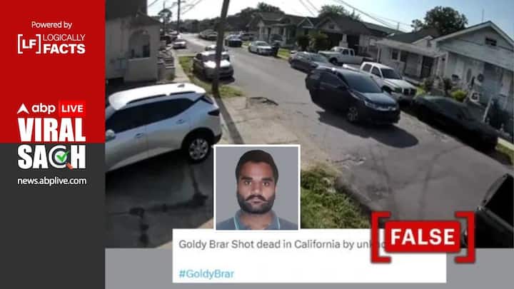 Unrelated 2023 Video Shared To Claim Gangster Goldy Brar Shot Dead In US Fact Check: Unrelated 2023 Video Shared To Claim Gangster Goldy Brar Was Shot Dead In US