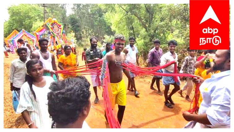 Mayiladuthurai maampulli nagamuthu mariyamman temple festival - TNN கோயில் விழாவில் உடல் முழுவதும் இரும்பு கொக்கி குத்திக்கொண்டு பக்தர் நேர்த்திக்கடன் - பார்த்தவர்கள் நெகிழ்ச்சி