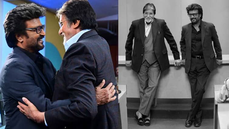 Amitabh Bachchan Spotted Hugging Rajinikanth At The Set of Vettaiyan Amitabh- Rajinikanth: ‘వేట్టయాన్‌’ సెట్స్ లో సూపర్ స్టార్స్ హగ్- సోషల్ మీడియాలో చక్కర్లు కొడుతున్న పిక్స్
