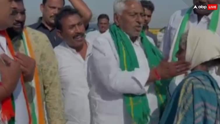 Jeevan Reddy Viral Video Of Slapping Woman creates ruckus BJP slams Congress defence In Telangana Congress Leader Slapped Woman: कांग्रेस प्रत्याशी के बुजुर्ग महिला को थप्पड़ मारने के मामले पर छिड़ा बवाल, बीजेपी ने लगाए गंभीर आरोप