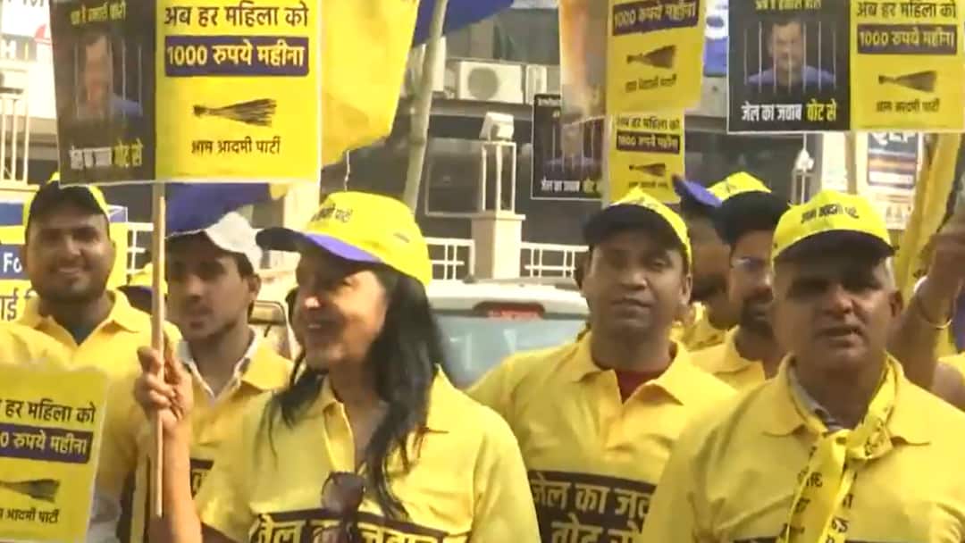 Lok Sabha Elections 2024 AAP Jail Ka Jawab Vote Se Walkathon Arvind Kejriwal Gopal Rai Shelly Oberoi 'Preparing For May 25 To Give 'Jail Ka Jawab Vote Se...': AAP Holds Walkathon In Support Of CM Kejriwal