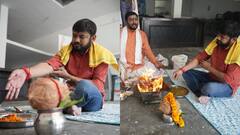 कन्हैया कुमार ने नामांकन से पहले किया हवन, हिंदू, मुस्लिम, सिख, बौद्ध और ईसाई धर्मगुरुओं से लिया आशीर्वाद