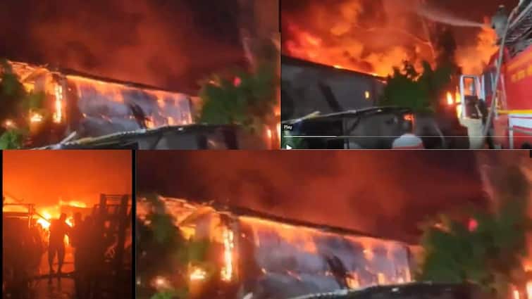 massive fire broke out in a factory in Sahibabad Site 4 Industry area visuals goes viral Watch Video: கட்டுக்கடங்காமல் கொழுந்து விட்டு எரிந்த தீ - பல அடி உயரத்திற்கு கரும்புகை - பொதுமக்கள் பதற்றம்