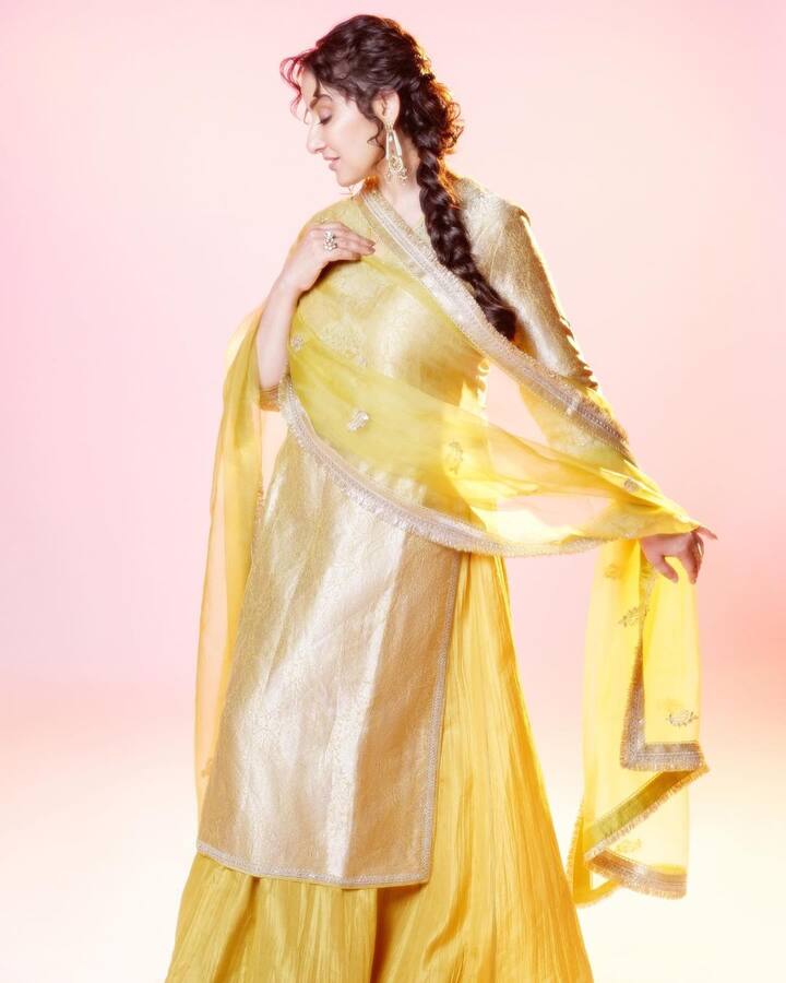 Her outfit came from Indian label Lajjoo C.