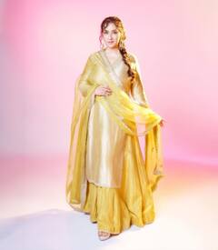 Heeramandi's Mallika Jaan Manisha Koirala Stuns In A Golden Sharara Ensemble, PICS